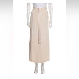 Elegant Cream Maxi Skirt